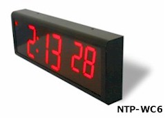 Synchronised digital wall clocks